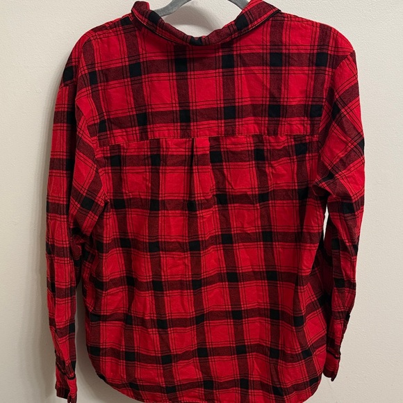 Red and Black Plaid Pajama Top - Picture 2 of 3